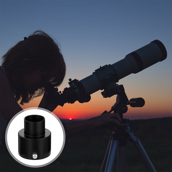 RENACLIPY Microscope Phone Adapter Eyepiece Adapter Black Metal with Focal Length Extension 1Set
