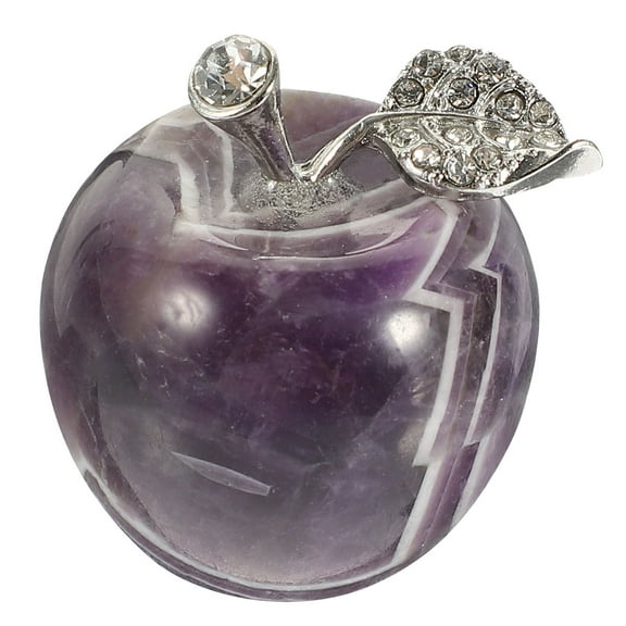 RENACLIPY Apple Decorations For Home 1Set Crystal Purple Living Room Coffee Table Centerpiece