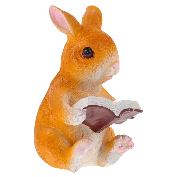 RENACLIPY Resin Aquarium Decor Multi-Color Rabbit Figurine for Fish Tank Aesthetics