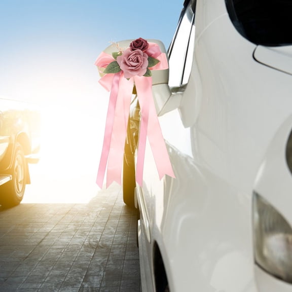 RENACLIPY Bridal Car Bouquet Silk Flower Wedding Car Flower Decorative Accessory