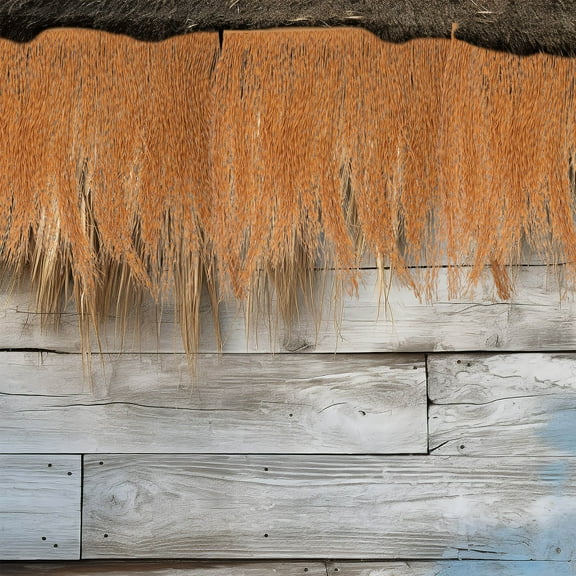 RENACLIPY Realistic Artificial Straw Beige for Garden Decoration, Outdoor Landscaping, Patio, and Home Decor Projects