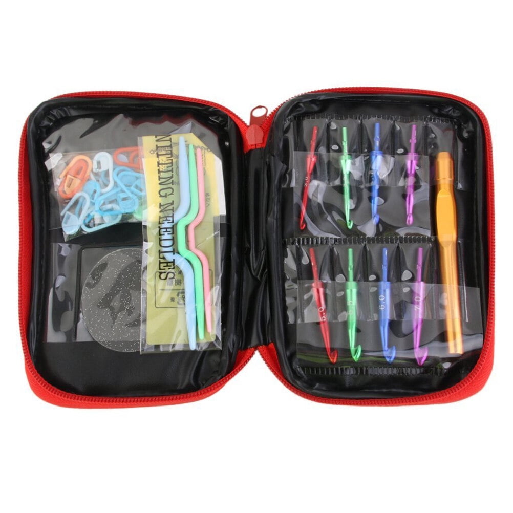 RENACLIPY Knitting Tools Crochet Hook Set Assorted Color Smooth Knitting Easy to Carry