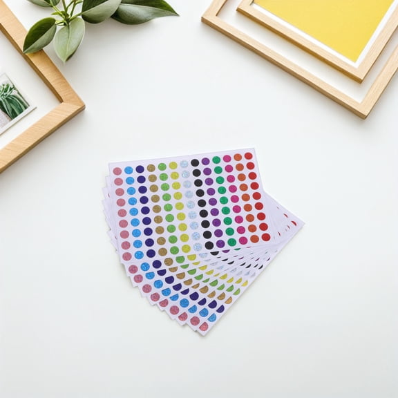 RENACLIPY Finish Color Coding Stickers Assorted for Crafts, Decoration, Organization, and Labeling Projects
