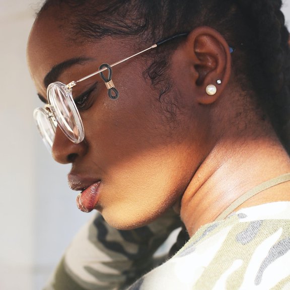 RENACLIPY Back to School 100pcs Durable Eyeglass Circle Hook Glasses Chain Buckle Silicone Wearproof for Daily Use Eyewear