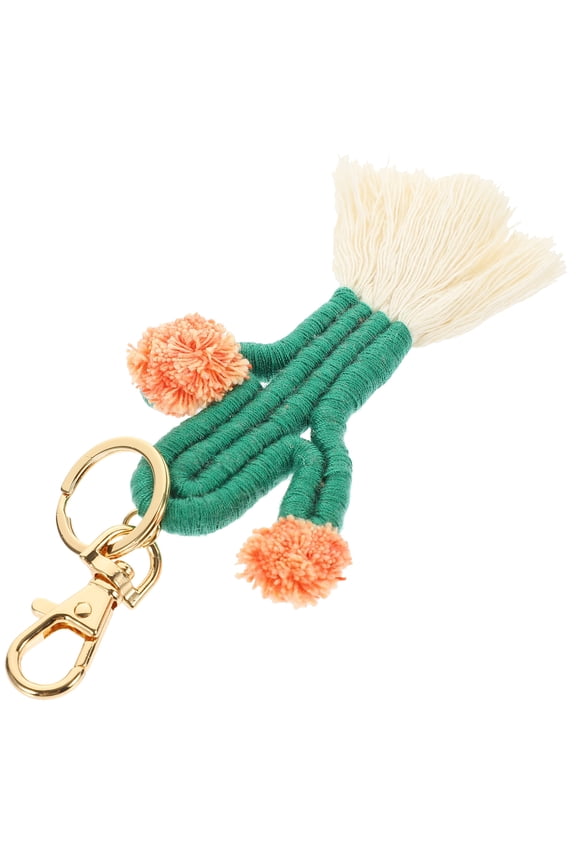 Bag Decorations Handwoven Cactus Keychain Rope 1Pack