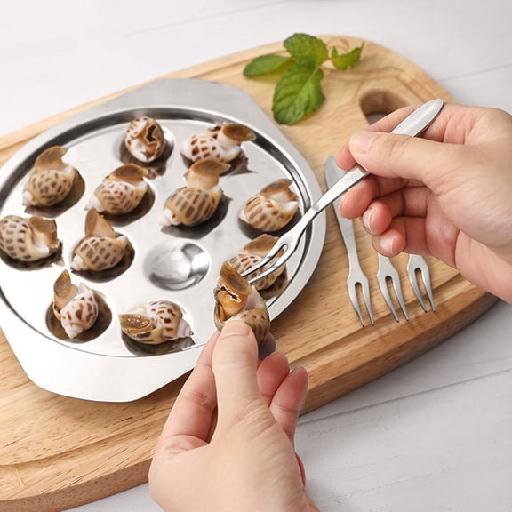 RENACLIPY Baking Dishes Escargot Tray Set Stainless Steel For Picnic Gatherings