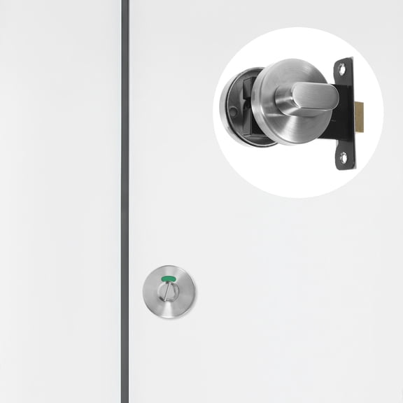 RENACLIPY Stainless Steel Bathroom Stall Door Lock with Vacant Occupied Indicator and Finish for