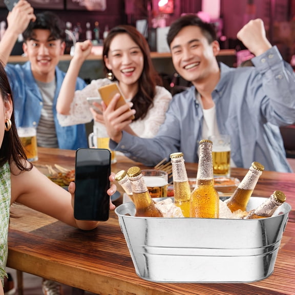 RENACLIPY Rectangular Ice Bucket Large Beer Cooler for Adults, 1 Pack, and Stylish Beverage Chiller