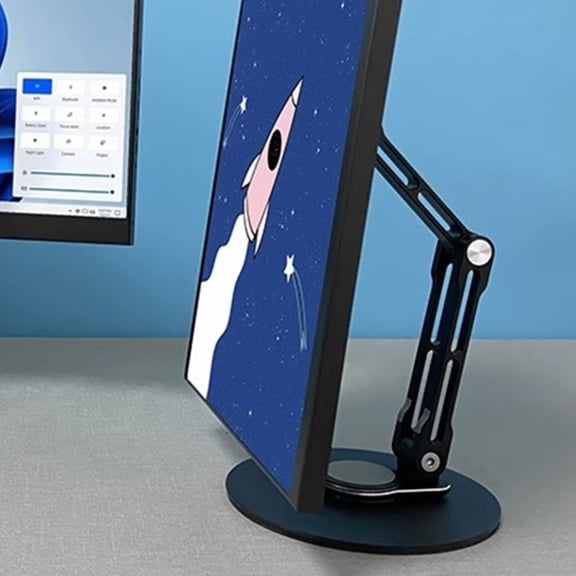 RENACLIPY T650 Black Aluminum Alloy Adjustable Foldable Tablet Stand for Desk