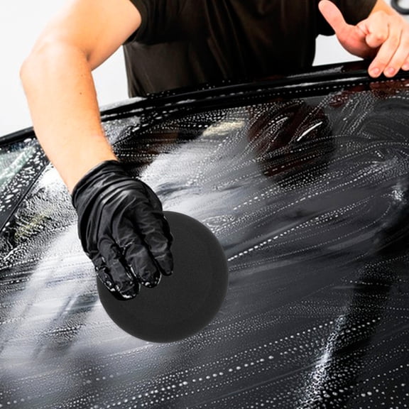 RENACLIPY Black Car Polishing Pad Sponge for Drill Buffing Polishing Pads with Firm Reusable Material