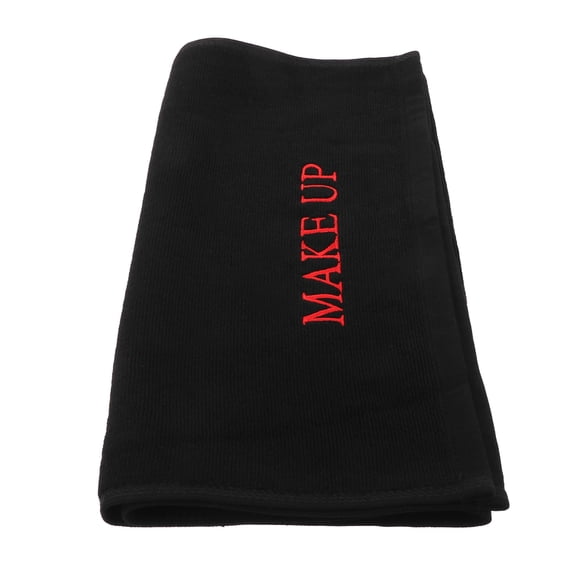 RENACLIPY Black Cotton Makeup Desk Mat Vanity Table Protector Absorbs Spills Easy Care Desktop Pad