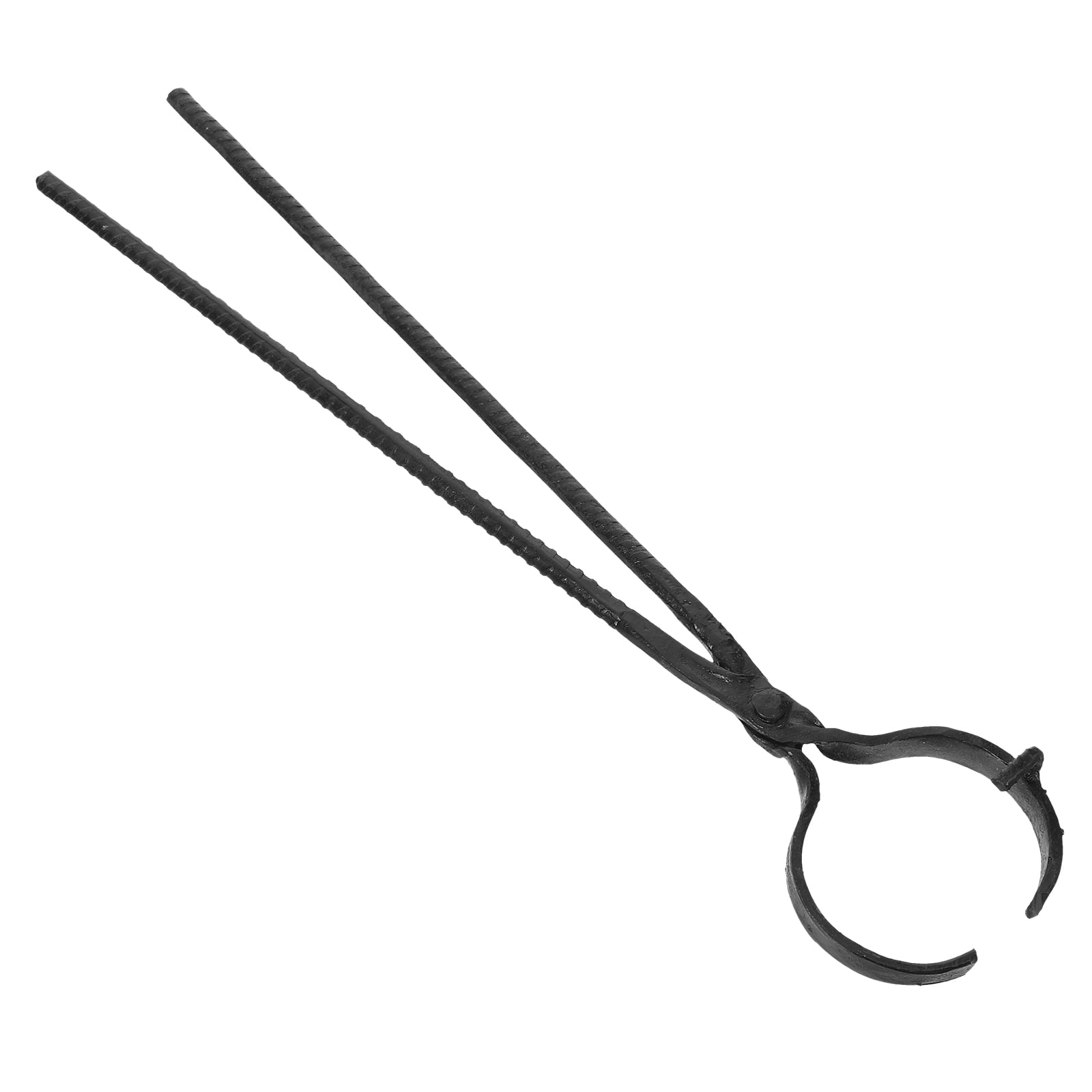 RENACLIPY Black Steel Jewelry Grabber and Crucible Tongs for Professional Melting and Precision Handling