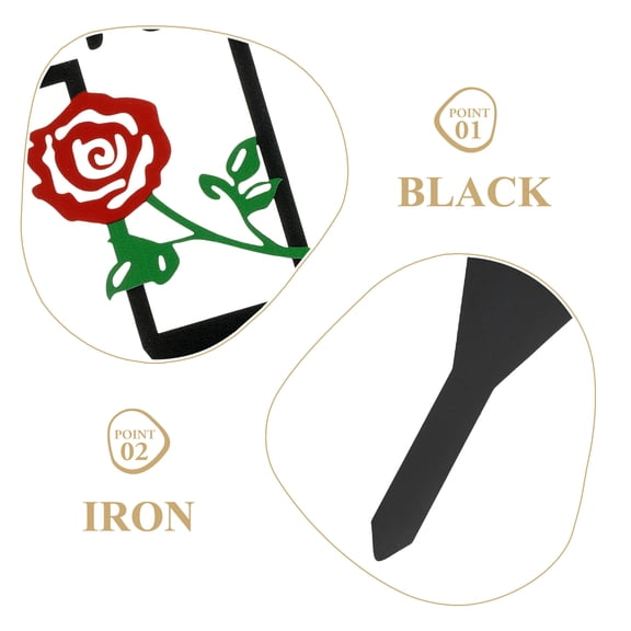 RENACLIPY Black Garden Stake Ornament with Cross Design for Pet Memorial and Yard Decoration