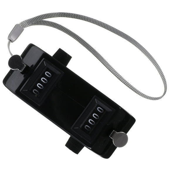 RENACLIPY Black Dual Mechanical Counter with One-Button for Sports, Events, and Counting Tasks