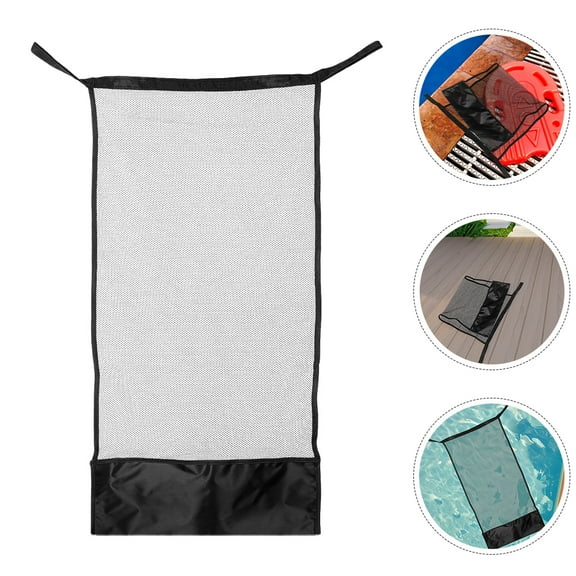 RENACLIPY Black Mesh Floating Chair for Pool Portable Comfortable Backrest with Storage Pocket
