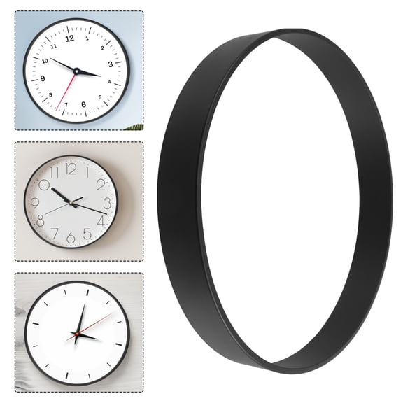 RENACLIPY Metal Clock Enclosure Quartz Clock Case Black Indoor Use Decorators 1Pcs