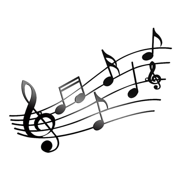 RENACLIPY Music Note Wall Sign Metal Art Home Wall Decor for Study Room Kitchen and Bar
