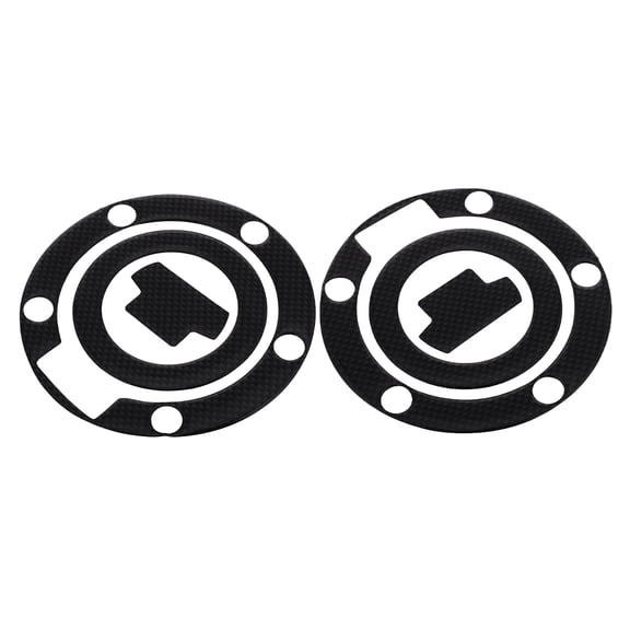 RENACLIPY Black Motorcycle Tank Protector Stickers Set of 2 Plastic and Fish Bone Design Easy to Install