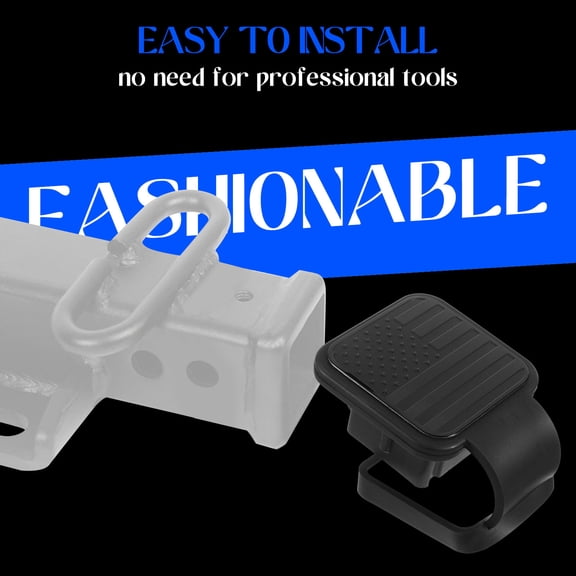 RENACLIPY Black Trailer Hitch Cover Cap for Trucks, Boats, and Tow Receiver Tubes Protector Accessory
