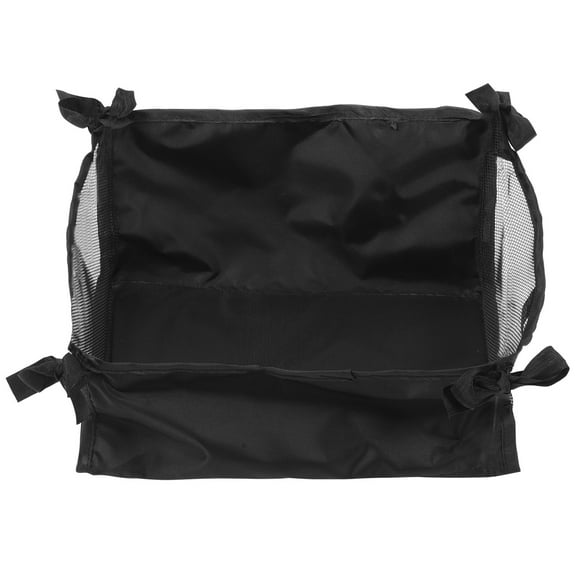 RENACLIPY Stroller Organizer Basket with Spacious Bottom Storage Bag, Black, Pushchair Accessory, 1 Set