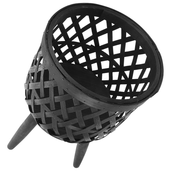RENACLIPY Black Woven Plant Stand with Lightweight Wooden Frame, Perfect for Indoor Plant Display, Organization, and Home Dcor