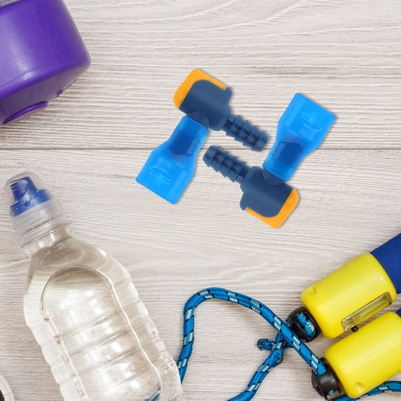 RENACLIPY Blue Bite Valve Replacement Kit for Hydration Bladder and Water Reservoir with Connectors 2pcs