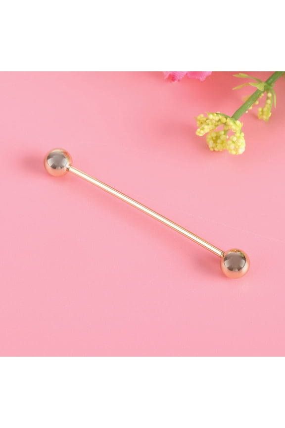 Body Piercing Ear Jewelry Pink Industrial Earring 1Set for Women Use