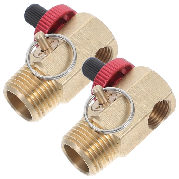RENACLIPY 2Pcs Brass Air Tank Manifold with Safety Valve for Air Compressor Portable Tank Use