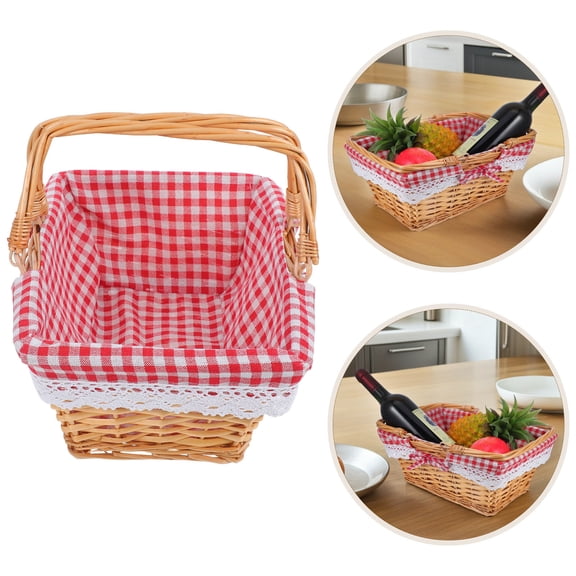 RENACLIPY Bread Serving Basket for Table Rustic Charm Fruit Basket Multi 1Set for Home Users