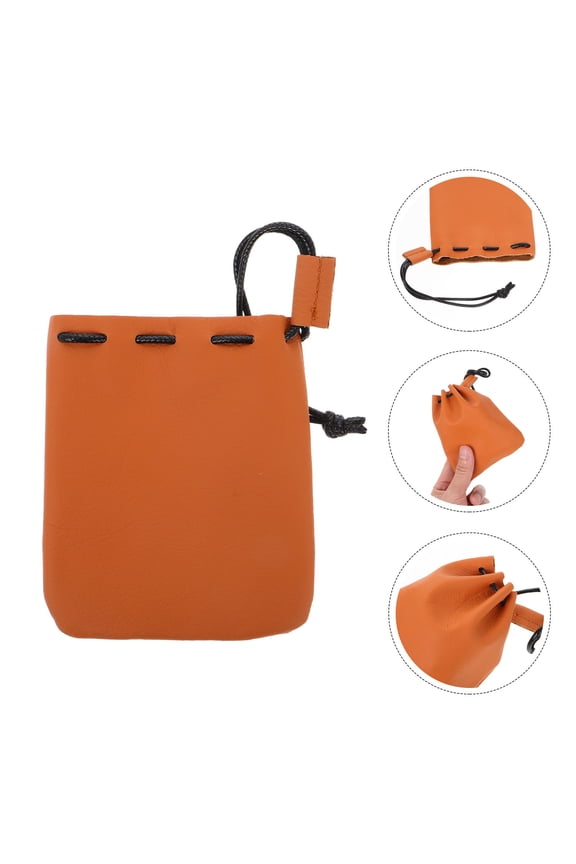 dice bag Coin Pouch Rustic Artificial 1Set Drawstring Closure Adults Daily Use