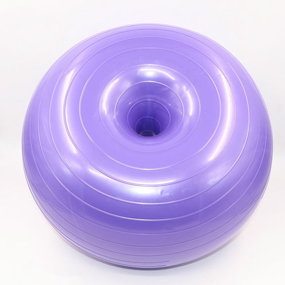 RENACLIPY Purple Donut Exercise Ball for Yoga Pilates Workouts