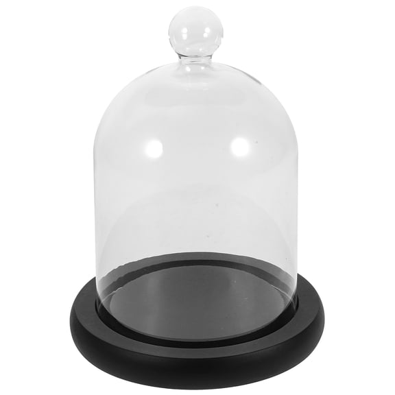RENACLIPY Cake Glass Dome Home Decoration Round Dome White 1Pc