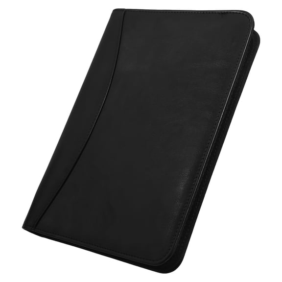 RENACLIPY Black PU Zipper Portfolio Work Document Organizer Folder Storage Case 1 Set