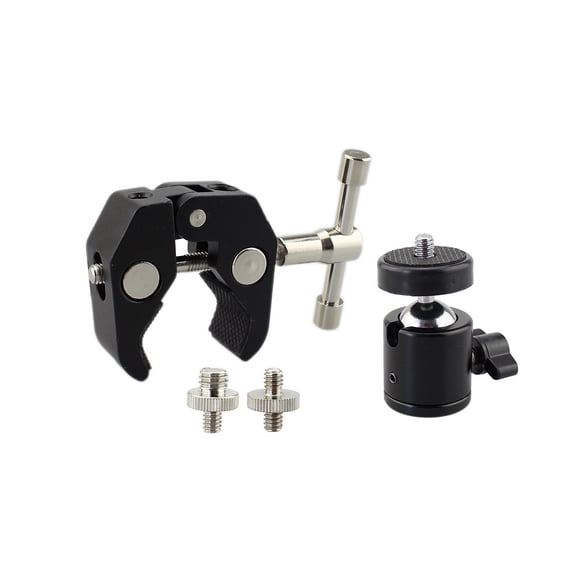 RENACLIPY Camera Hot Shoe Ball Head Mount with Single Locking Knob and 360 Degree Adjustment