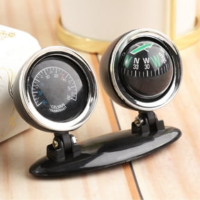 RENACLIPY Black Car Dashboard with Thermometer and Directional for Navigation