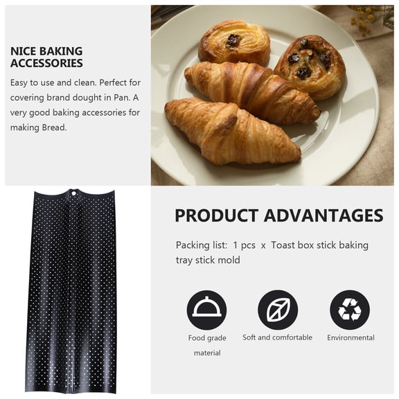 RENACLIPY Carbon Steel Breadsticks Baking Pan Mold, Non-Stick Oven Tray for Crispy Breadsticks, 1 Piece