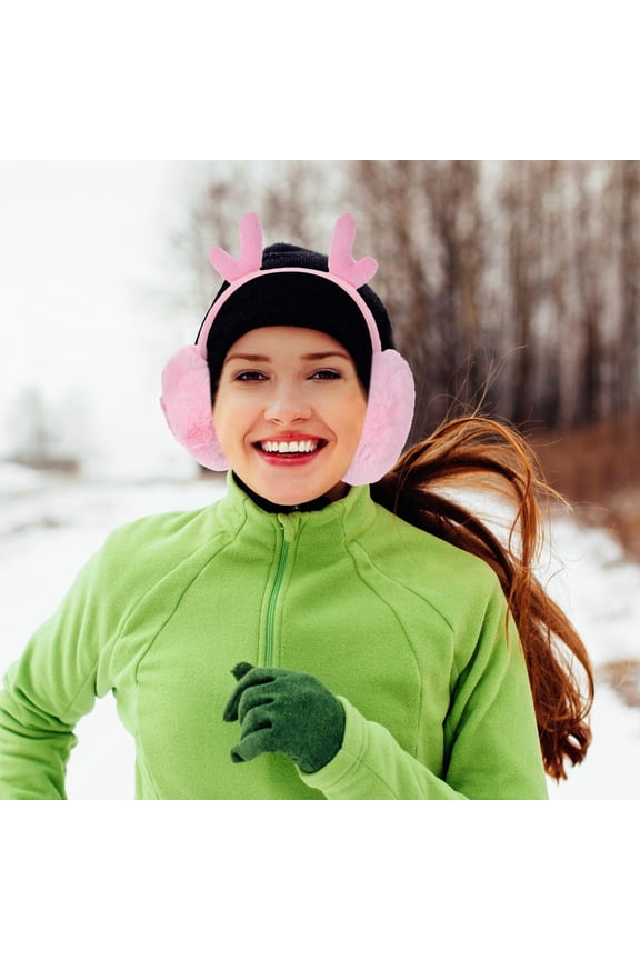 Soft Plush Animal Ear Muffs for Women and Girls, Warm Winter Ear Warmers, Cozy and Comfortable, 1 Set