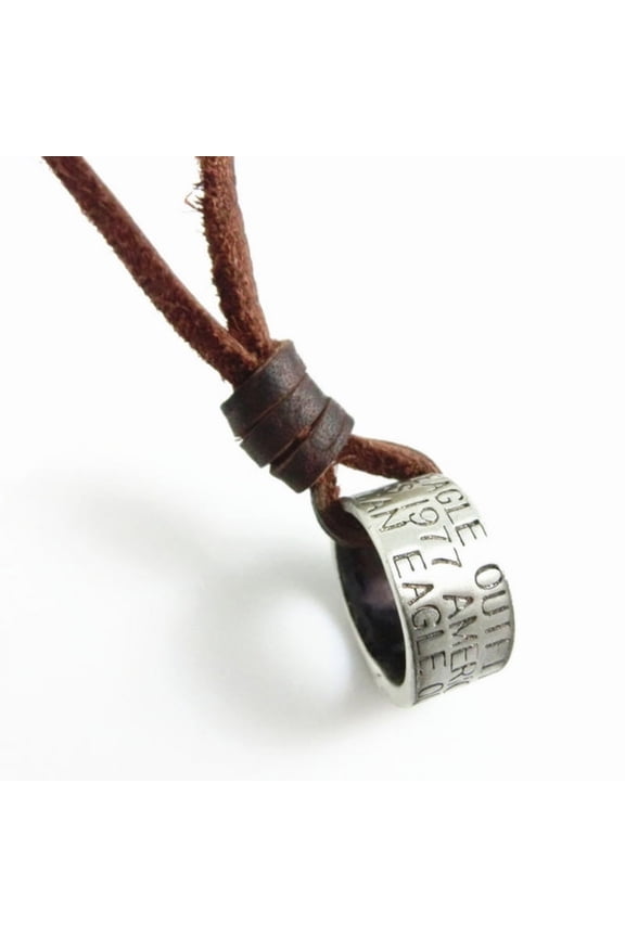 Casual Mens Necklace Chain with Ring Design Multi Alloy 1Pack