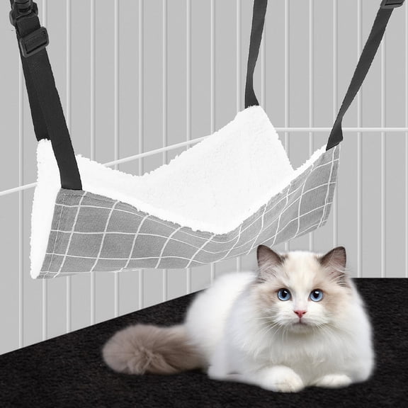 RENACLIPY Adjustable Plush Hanging Cat Hammock Cozy Bed for Cats and Small Pets Comfortable and