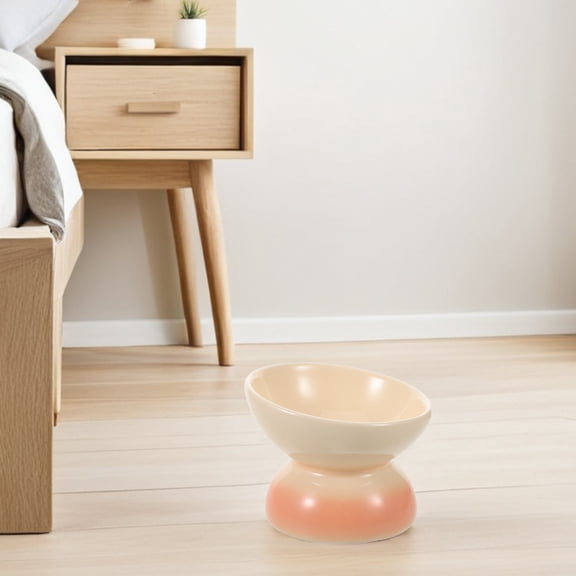 RENACLIPY Ceramic Cat Water Bowl Antivomit Design for Indoor Use, Pet Drinking Dish, 1 Piece
