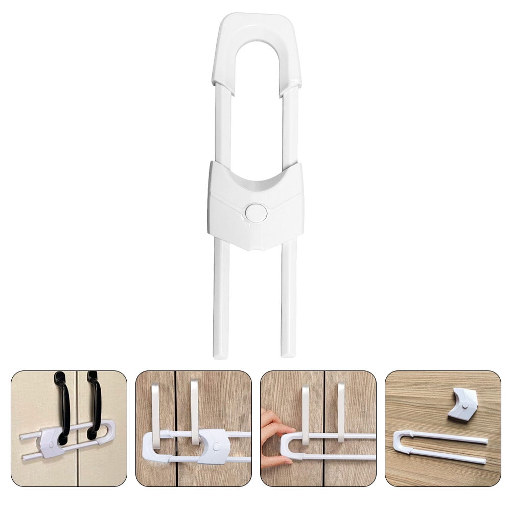 RENACLIPY Childproof Drawer Locks, U-Shaped White Plastic Safety ...