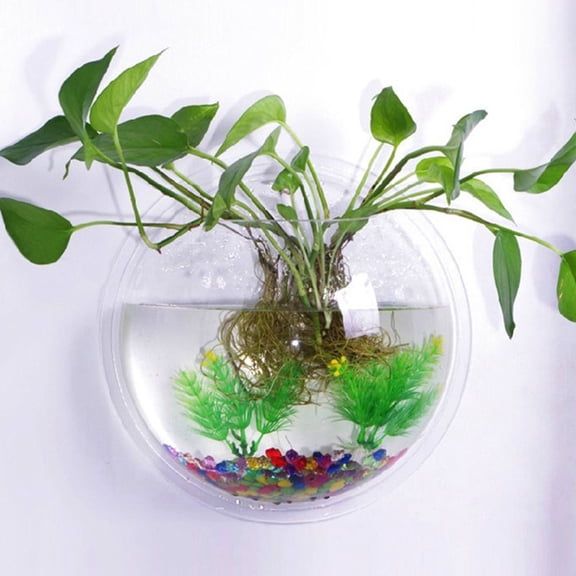 RENACLIPY Transparent Acrylic Wall Mounted Fish Bowl for Stylish Home Decor