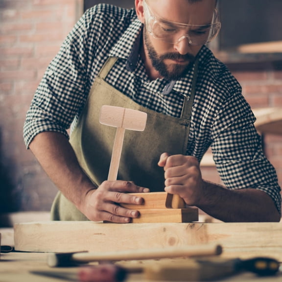 RENACLIPY Mallet Wooden Hammer Crafting Tool for Home Use and Projects