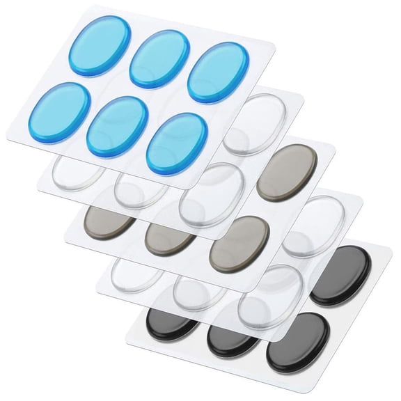 RENACLIPY 30-Pack High Viscosity Silicone Drum Mute Cushions in Assorted Colors, Reusable Sound Dampening Pads for Drummers