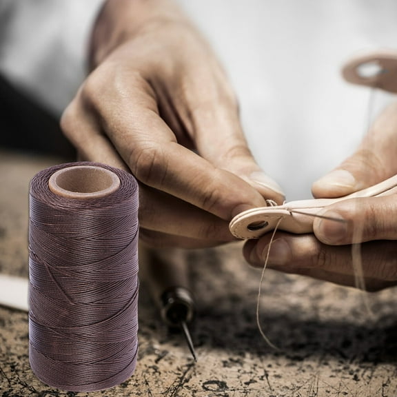 RENACLIPY Coffee Polyester Waxed Sewing Thread for Projects and Crafting 0.8mm 150D 260m