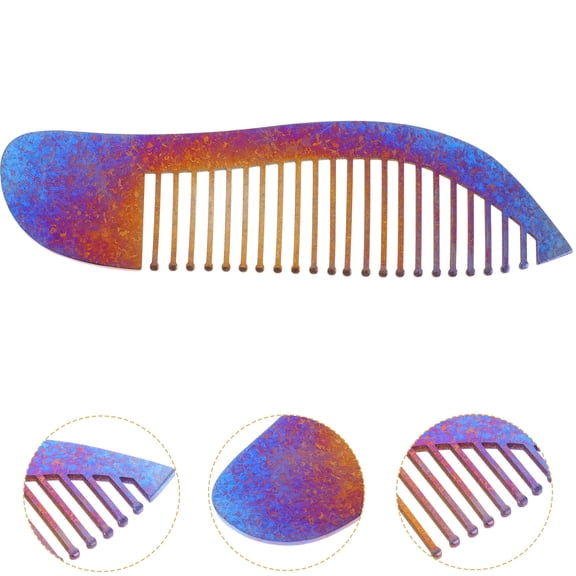 RENACLIPY Titanium Alloy Haircut Comb for Home Use, Multi-Color Stylish Fish Shape Hair Styling Tool