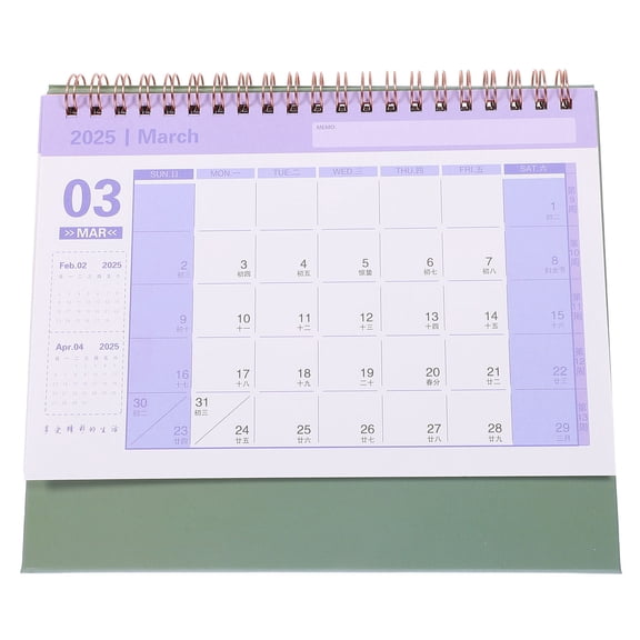 RENACLIPY 2024-2025 Desktop Calendar Dark Green with 360 Rotating Stand Daily Planner and Schedule Organizer