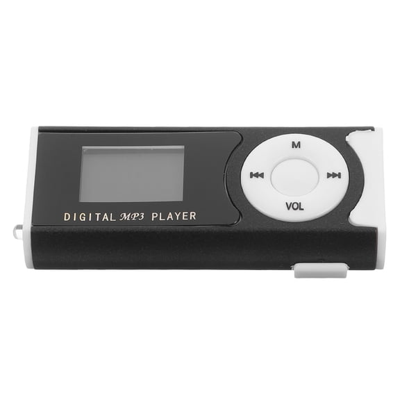 RENACLIPY Portable Black Clip Mp3 Music Player Compatible with Pc Rechargeable Battery