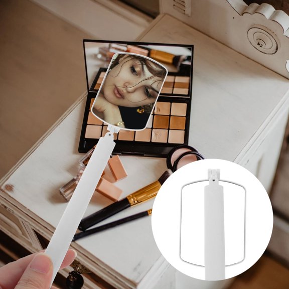 RENACLIPY Compact Portable Eyelash Mirror in White for Detailed Lash Inspection and Extension