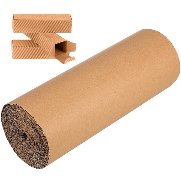 RENACLIPY Beige Corrugated Cardboard Roll for Packing, Cushioning, and Support - Easy to Cut, , and Versatile Use